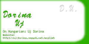 dorina uj business card